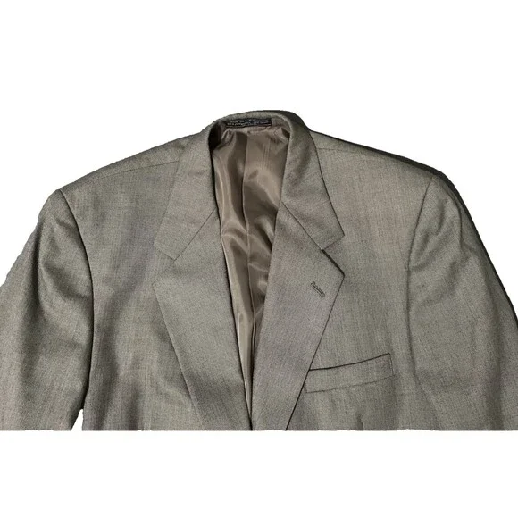 Bert Pulitzer 44R Blazer & Pant Set Tan Beige 2-Piece Suit Mens Classic Fit